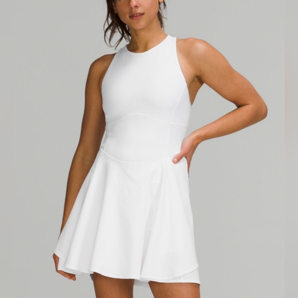 White Lululemon Court Crush dress
